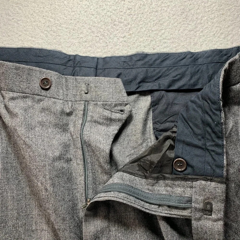 Brooks Brothers Dress Pants Mens 38x34 Measured Gray Wool Tag: 38x34*